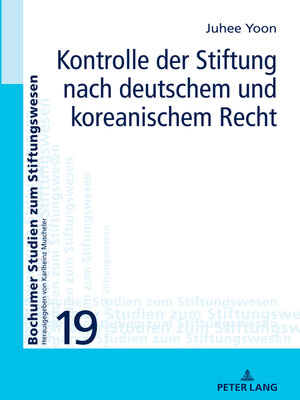 cover image of Kontrolle der Stiftung nach deutschem und koreanischem Recht